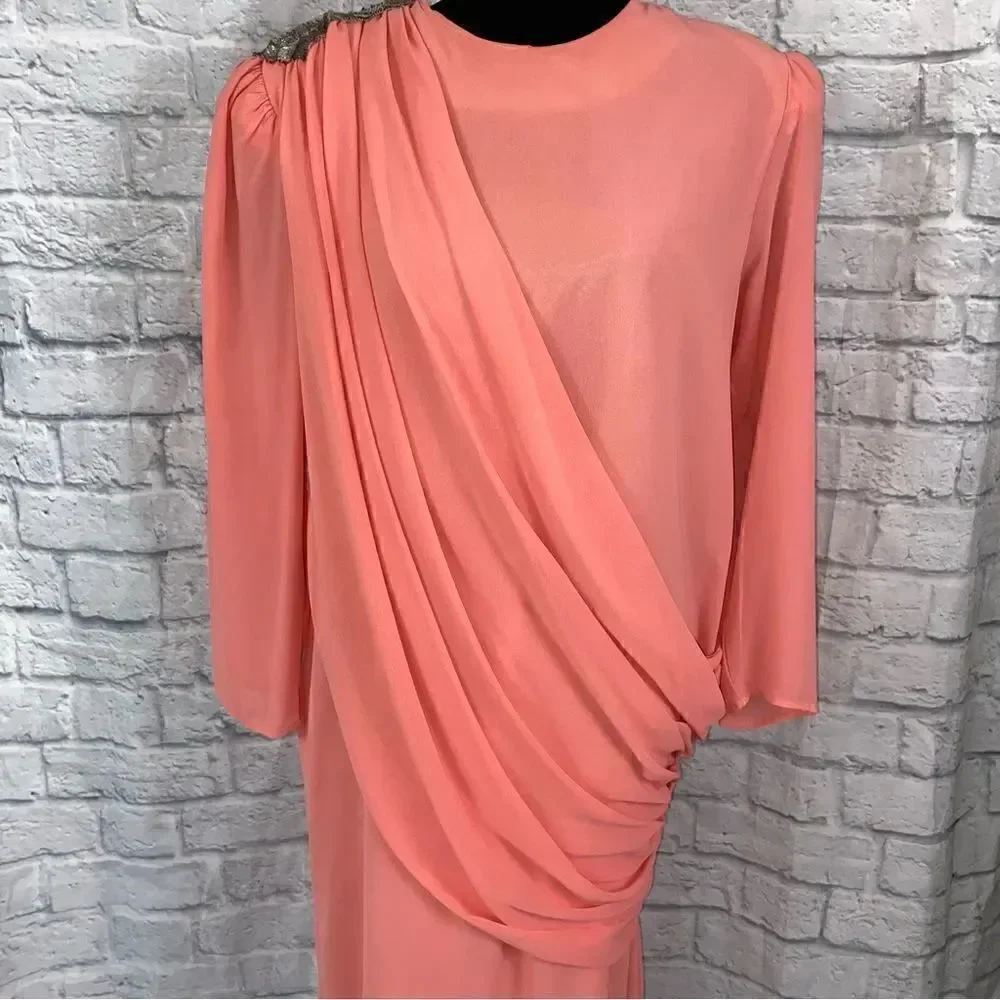 Lee Simone drape sheath dress woman size 15/16